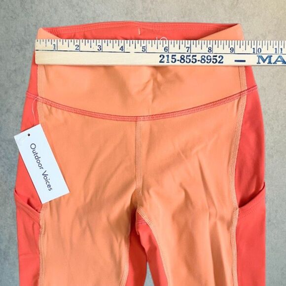 Outdoor Voices Leggings Womens Size XXS Orange 7/8 Length Training Activewear - Picture 10 of 12